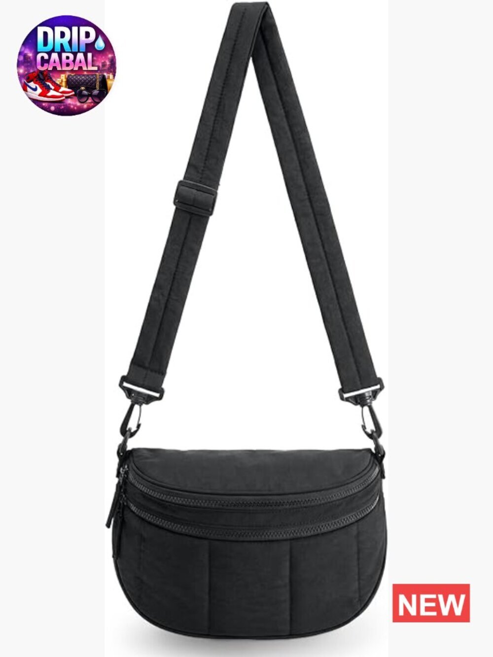 Quilted Puffer Crossbody Bag with Multiple Pockets, Travel Purse, Handbag